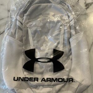 Under Armour White and Gray Camo Backpack